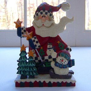 Skiing Santa Claus Christmas Decoration